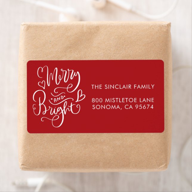 Merry And Bright Christmas Return Address (Insitu)