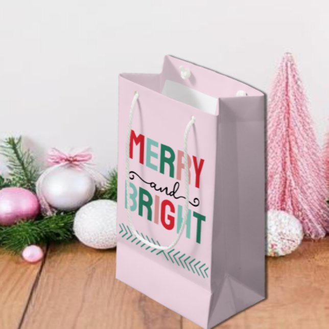 Merry and Bright Christmas Small Gift Bag (Creator Uploaded)