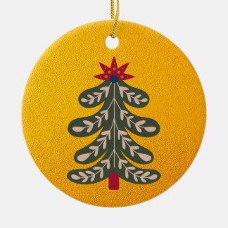 Merry and Bright Christmas themed  Ceramic Ornament