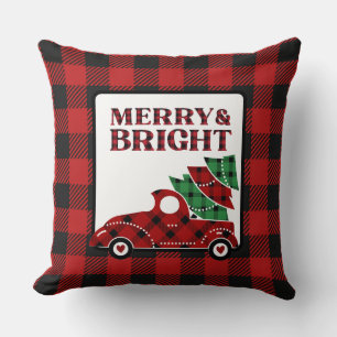 Merry And Bright Christmas  Throw Pillow