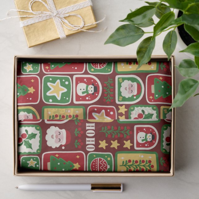 Merry and Bright Christmas  Tissue Paper (Gift)