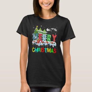 Merry and Bright Christmas Tree Christmas Lights M T-Shirt