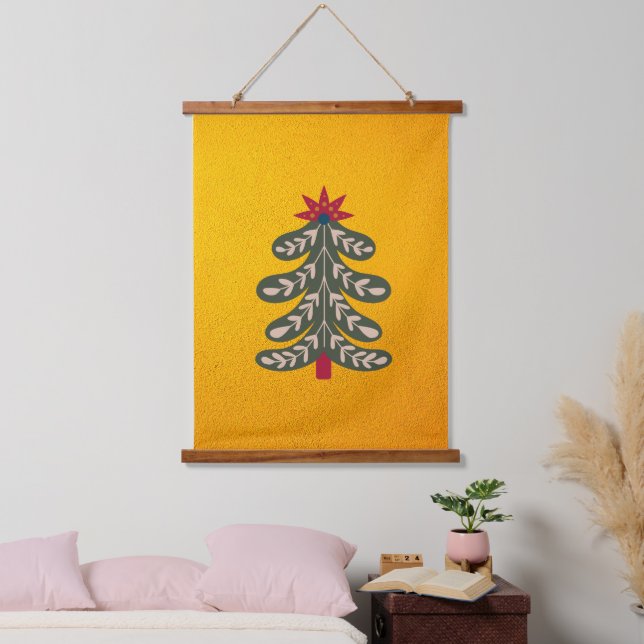 Merry and Bright Christmas tree Hanging Tapestry (Bedroom)