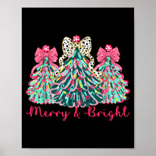 Merry And Bright Christmas Tree Xmas Tree Family H Poster