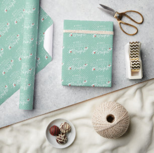 Merry and Bright Christmas Wrapping Paper