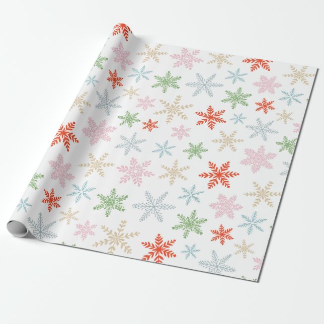 Merry and Bright Christmas Wrapping Paper (Unrolled)