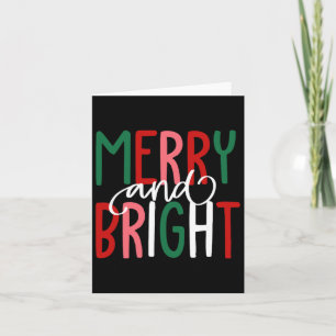 Merry And Bright Christmas Xmas Tree Pyjamas Famil Card