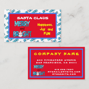 Merry And Bright Customize Business Card