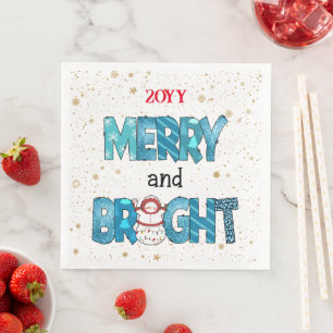 Merry And Bright Customize Napkin