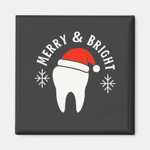 Merry and Bright Dental Dentist Christmas   Magnet