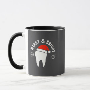 Merry and Bright Dental Dentist Christmas Mug