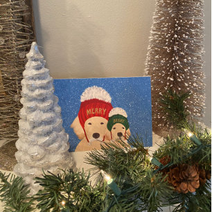 Merry and Bright Dogs Christmas Card