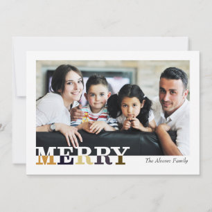 Merry and Bright Front and Back Holiday Card