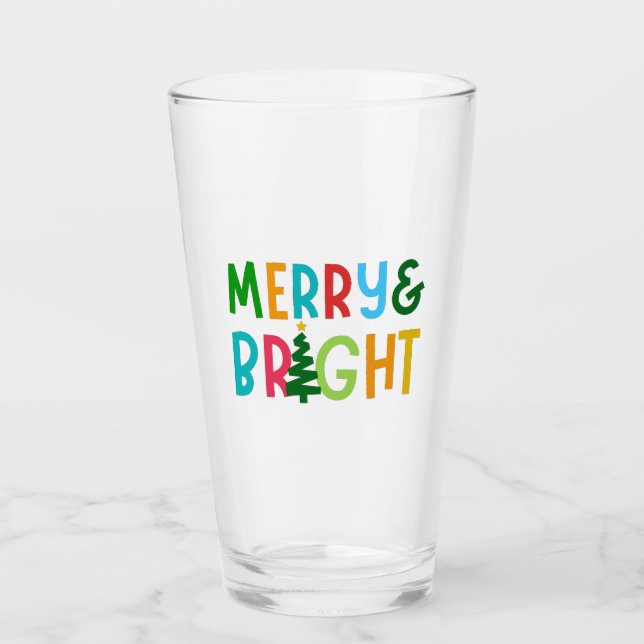 MERRY AND BRIGHT GLASS (Front)
