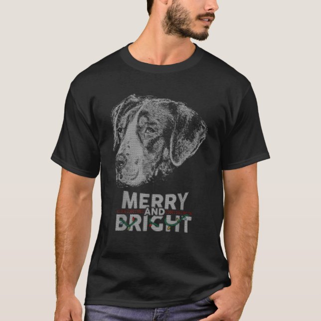 Merry and Bright Greater Swiss Mountain Dog  for M T-Shirt (Front)