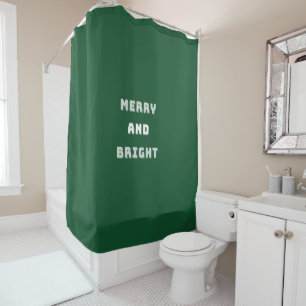 Merry and Bright, Green Christmas Art, Holiday