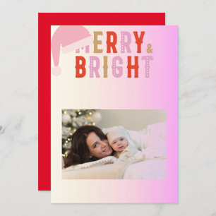 merry and bright greeting card Christmas