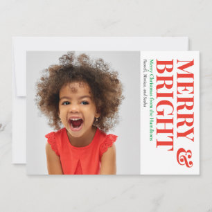 Merry and Bright Happy Holiday Photo