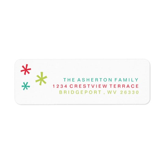 Merry and Bright holiday address label