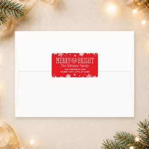 Merry and Bright Holiday Address Labels