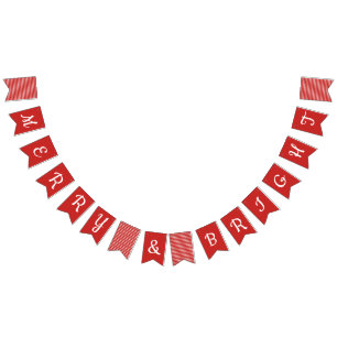 Merry and Bright Holiday Bunting Flags