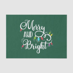 merry and bright holiday lights tissue paper