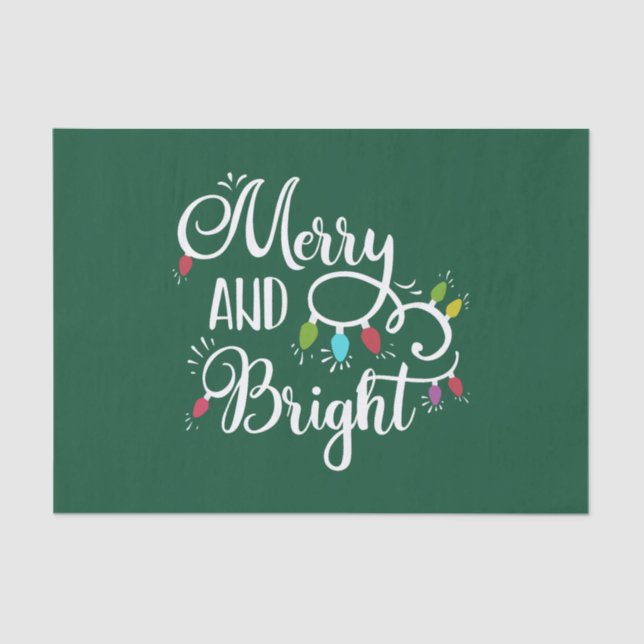 merry and bright holiday lights tissue paper (Front)