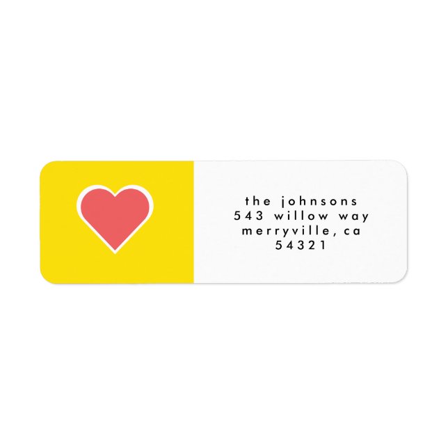 Merry and Bright Holiday Love Hear Address Label (Front)