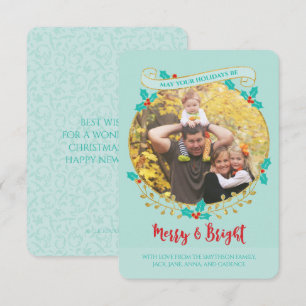 Merry and Bright Holiday Photo Card