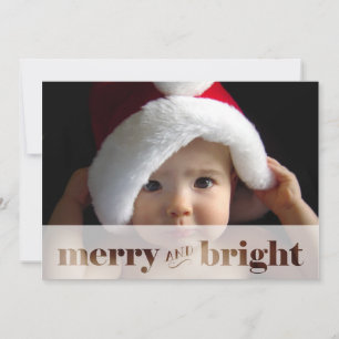 Merry and Bright Holiday Photocard Card