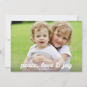 Merry and Bright Holiday Photocard - Red Card