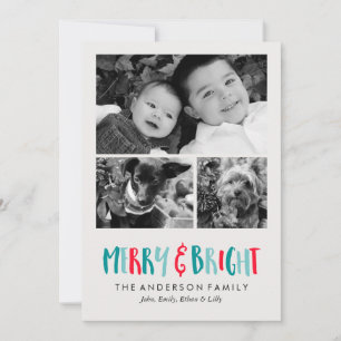 Merry and Bright Holidays Holiday Card