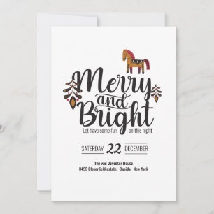 Merry and bright  invitation