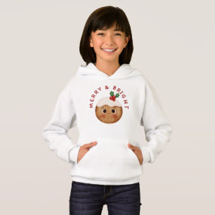 Merry and Bright Kawaii Christmas Pudding Hoodie 