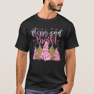 Merry And Bright Leopard Christmas Tree Ugly Xmas  T-Shirt