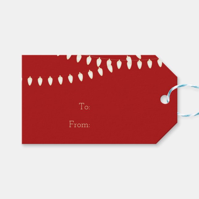 Merry and Bright Lights Gift Tags (Front (Horizontal))