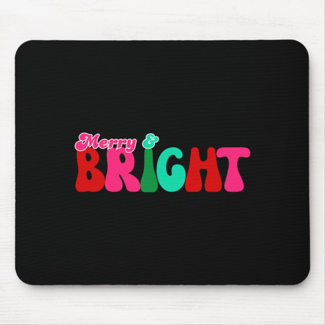 Merry And Bright Maximalist Peach Christmas Toddle Mouse Pad (Front)