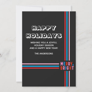 Merry And Bright, Merry Christmas Party Holiday Card