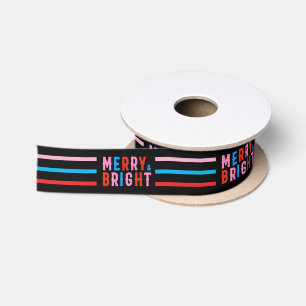Merry And Bright Merry Christmas Party  Ribbon Satin Ribbon