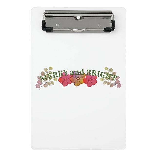MERRY AND BRIGHT MINI CLIPBOARD (Front)