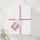 Merry and Bright | Modern Christmas Bright Red Gift Tags (With Twine)