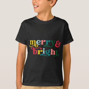 Merry And Bright Modern Christmas Womens T Shirt