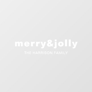 Merry and Bright Modern Minimal Christmas Design Window Cling