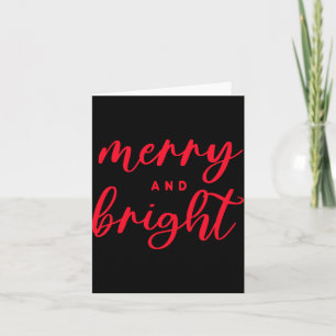 Merry And Bright Modern Red Womens Christmas _1 Card
