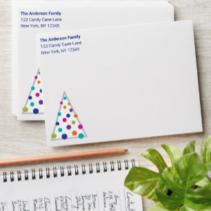Merry and Bright Modern Tree Envelope