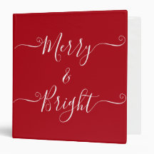 Merry And Bright | Modern Typography Red Christmas