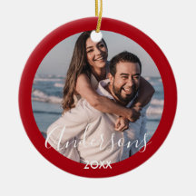 Merry And Bright | Modern Typography Red Christmas