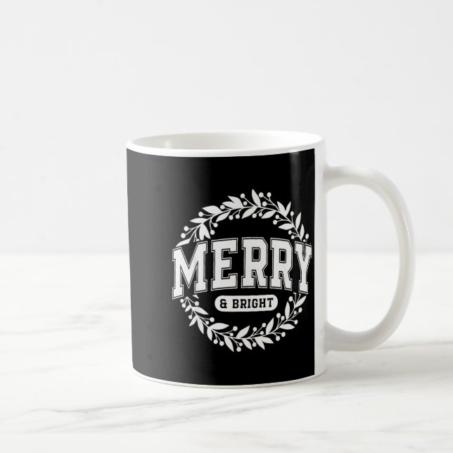 Merry And Bright Moody And Uptight Christmas Coupl Coffee Mug (Right)