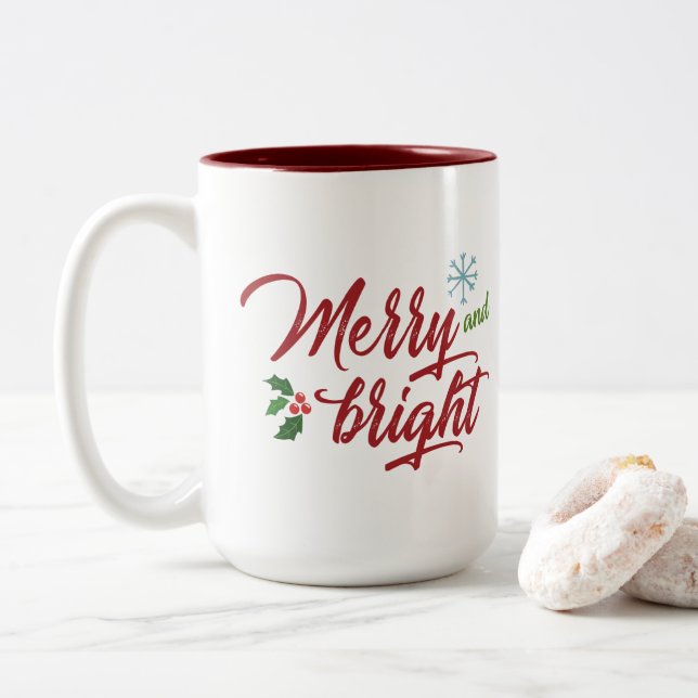 Merry and Bright Mug (With Donut)