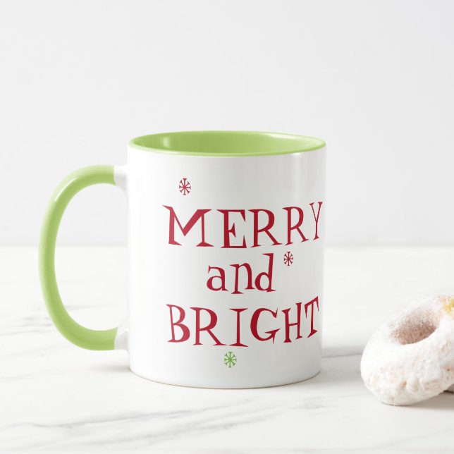 Merry and Bright Mug (With Donut)